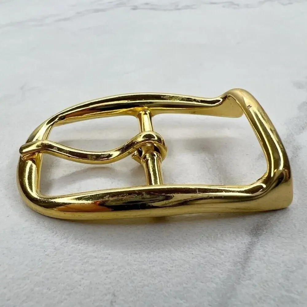 Vintage Gold Tone Simple Basic Belt Buckle for up to 1 Inch Belt